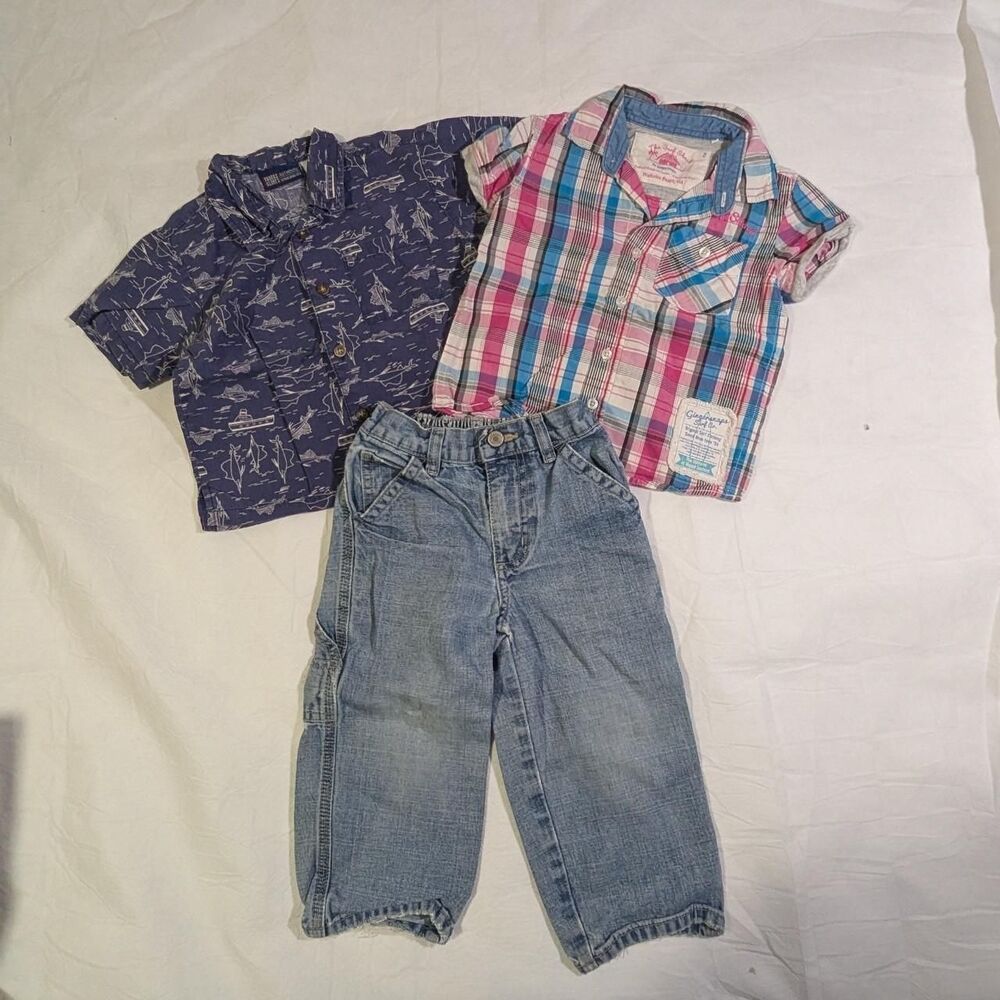 Vintage Kid Baby 2T Bundle of 3 pieces 100% cotton